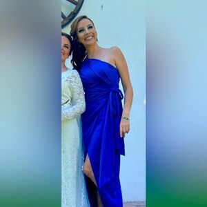 Elegant Blue Evening Gown AIDAN MATTOX